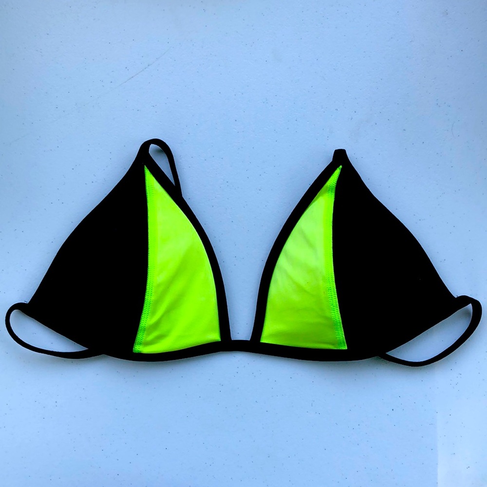 Black and neon swimming material